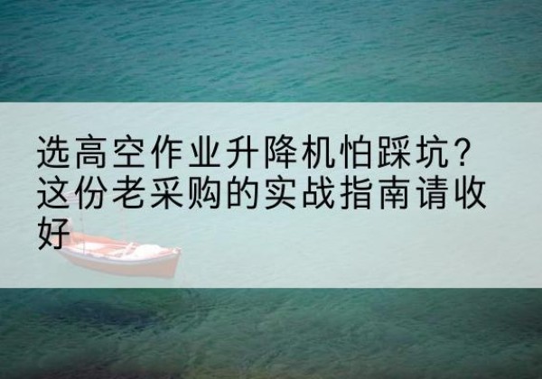 宜阳高空作业升降机厂家推荐-选高空作业升降机怕踩坑？这份老采购的实战指南请收好