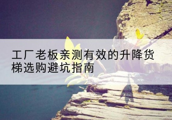 宜阳升降货梯怎么选-工厂老板亲测有效的升降货梯选购避坑指南